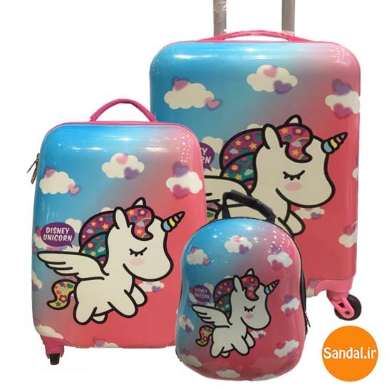 ست چمدان کودک یونی کرن مدل 2534 ( Unicorn Baggage )